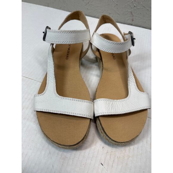 Lucky Brand Womens White Gabrien Wedge Slingback Sandals Size 9 - Picture 1 of 4